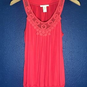 Cute Crocheted Coral Tank